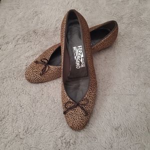 Salvatore Ferragamo Leopard flats Size 8 (runs small)